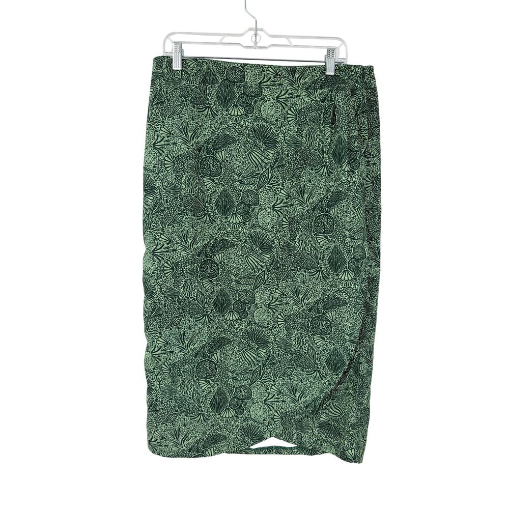 RipSkirt Hawaii Womens L Wrap Skirt Green Stretch Beach Summer Tropical Vacation